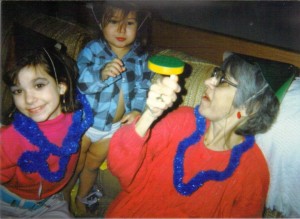 A new year's celebration with my grandmother and younger sister.   I was 11 years old.