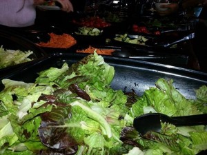 mmm! Organic, local produce on the salad bar!