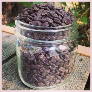 Heirloom organic raw vegan chocolate chips (photo courtesy of Bethanne Wanamaker)