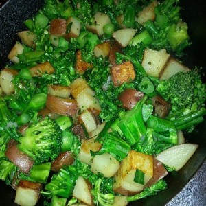 broccoli and potatoes-low cost and gorgeous!
